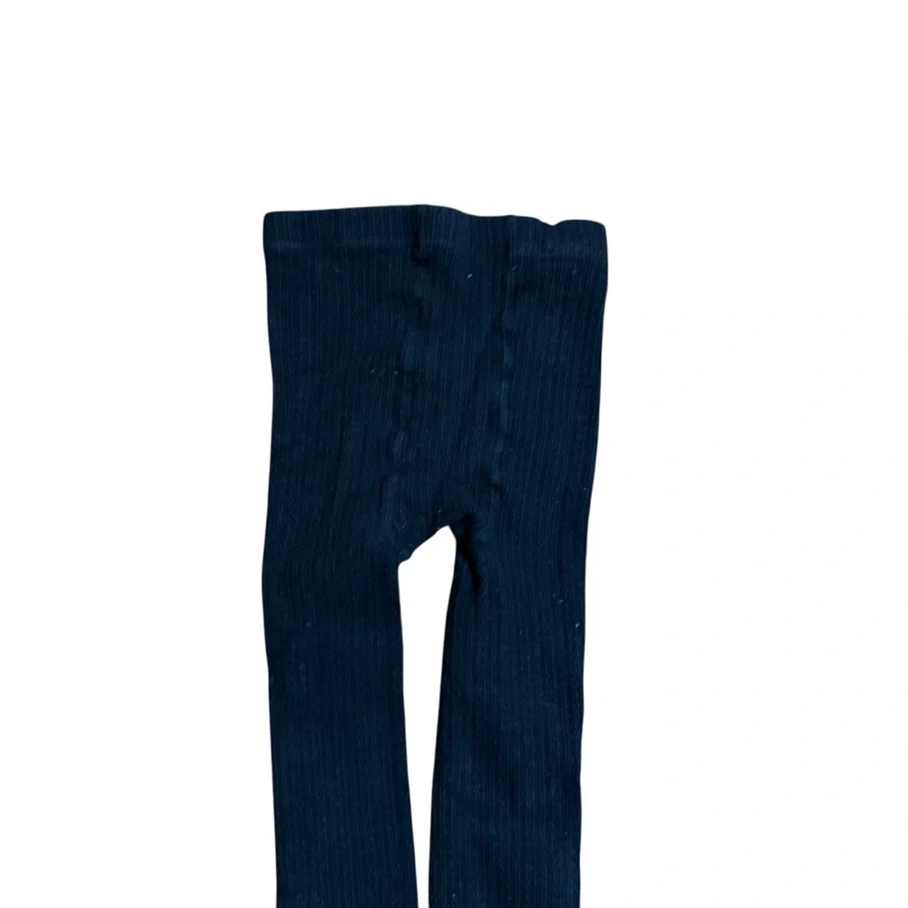 Girls Black Cotton Blend Tights Size 7-8 Years